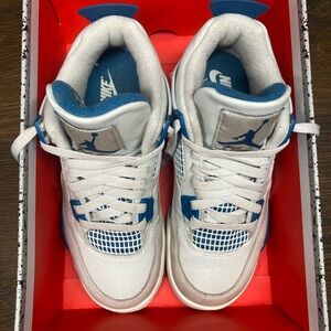 Jordan Big Kid's 4 Retro Off White/Military Blue (HF4281 141) size 5